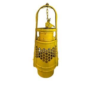 Vintage Feuer Hand 276 BAB Yellow Lantern Supra Glass Made In Germany